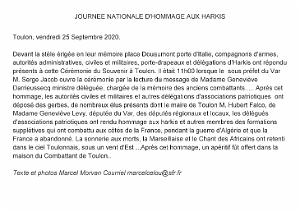 2020 09 25 TOULON JOURNEE NATIONALE D HOMMAGE AUX HARKIS
